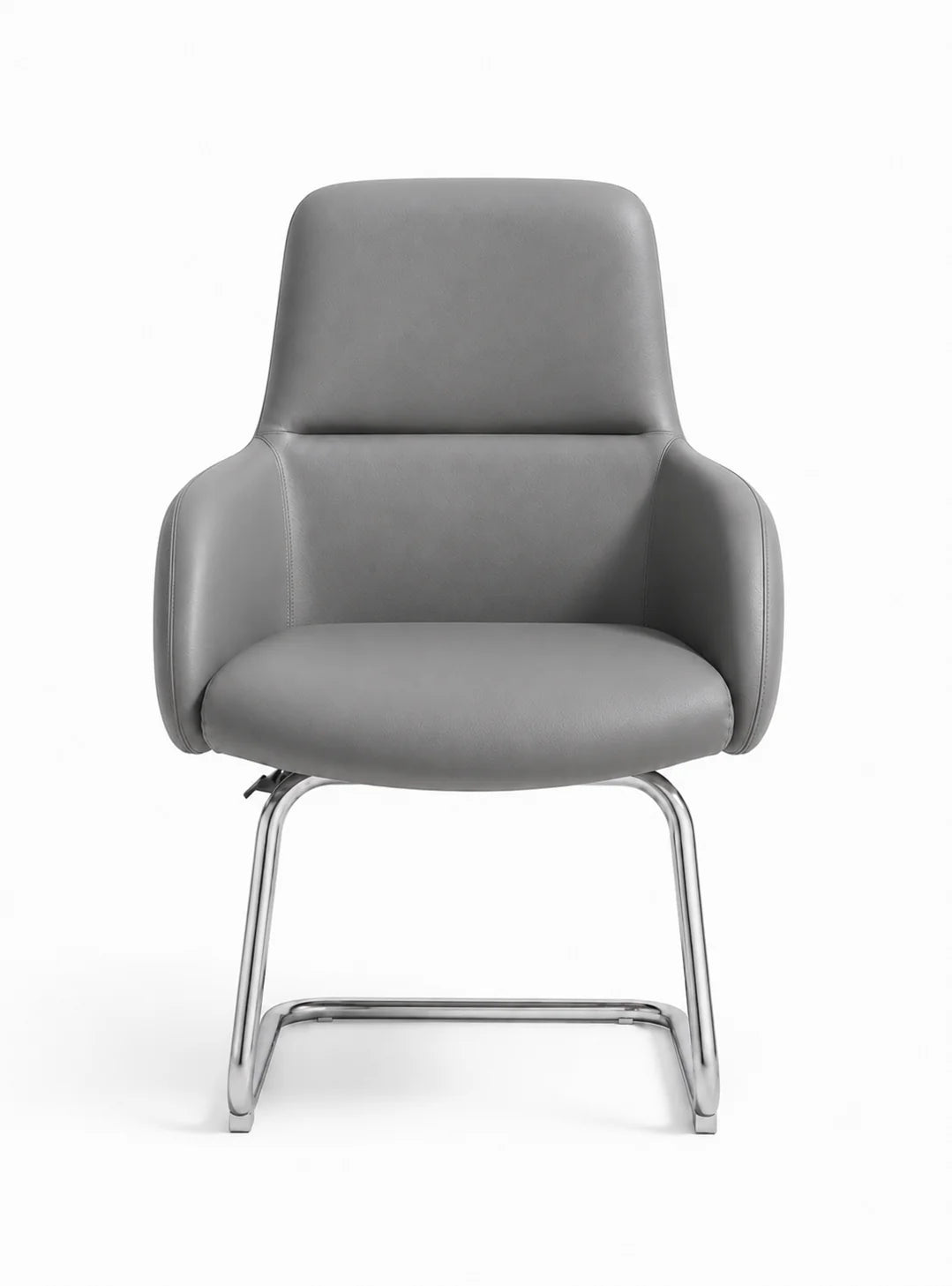 Modern Padded Visitor Chair with Curved Armrests