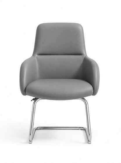 Modern Padded Visitor Chair with Curved Armrests