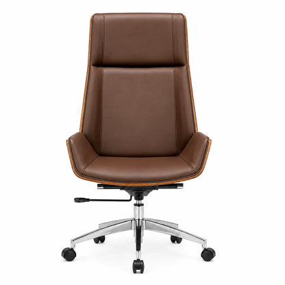 Modern High-Back Executive Office Chair with Adjustable Seat