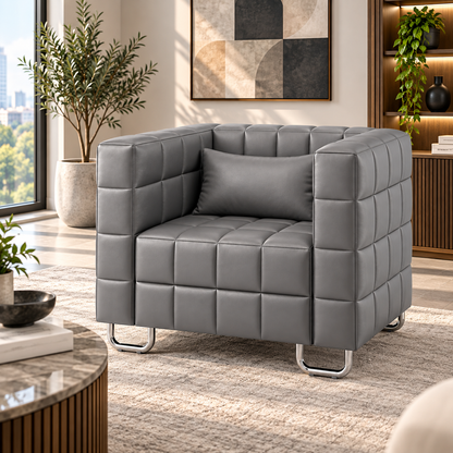 Modern Tufted 3-Seater Sofa and Armchair Set
