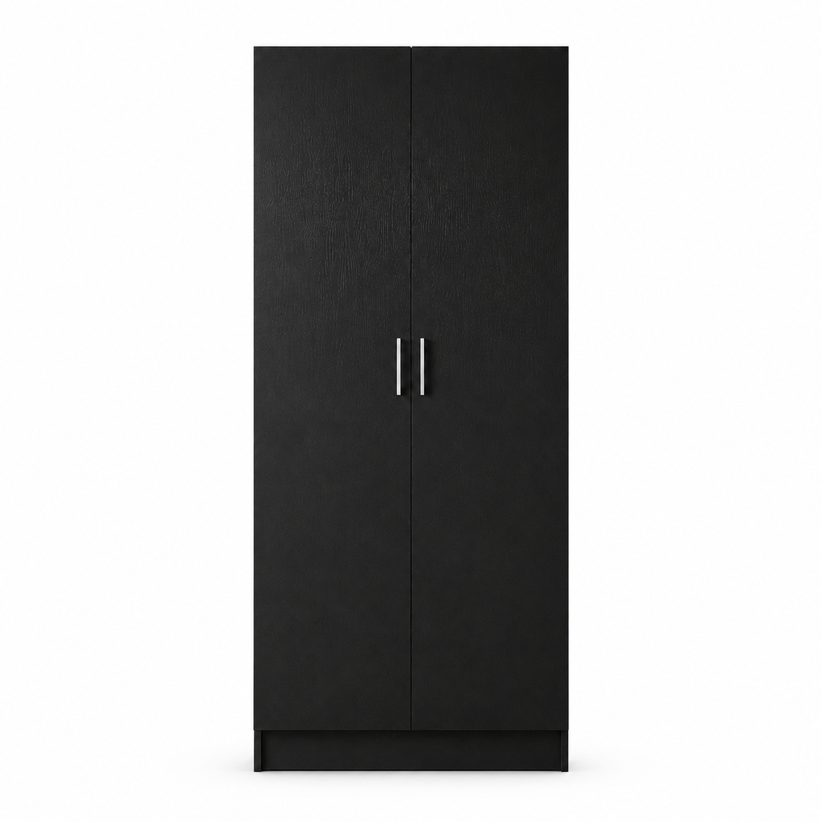 Modern Black 2-Door Storage Wardrobe