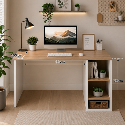 Desk with Side Shelves