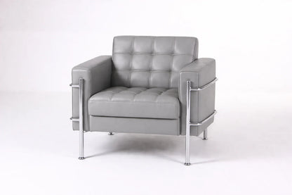 Modern Tufted Leather Armchair