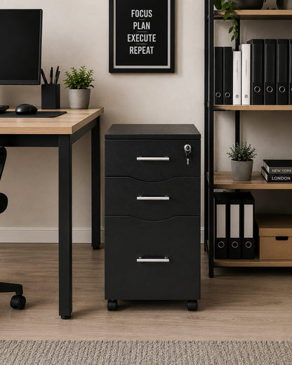 MMT Furniture Designs Ltd Mobile 3 Drawer Pedestal for Office Lockable