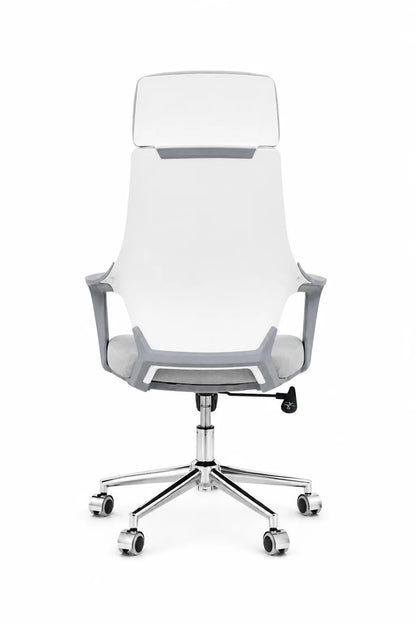 Modern White High-Back Ergonomic Office Chair