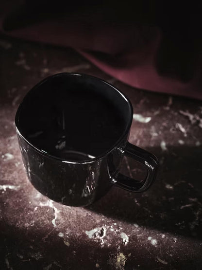 IKEA Little Loved Corner BACKIG Glass Coffee Mug, Black - 370 ml
