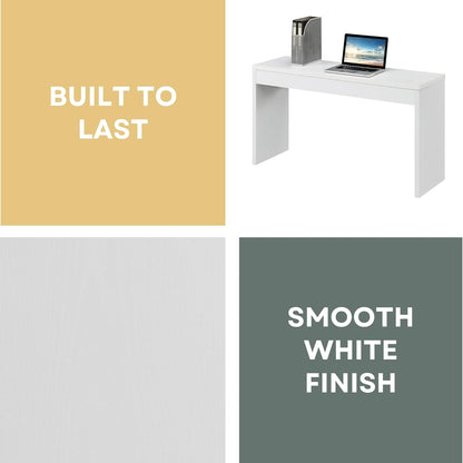 Convenience Concepts Northfield Console Table 48" - Contemporary Desk, Entryway, or Vanity Table for Hallway, Living Room, Office, White