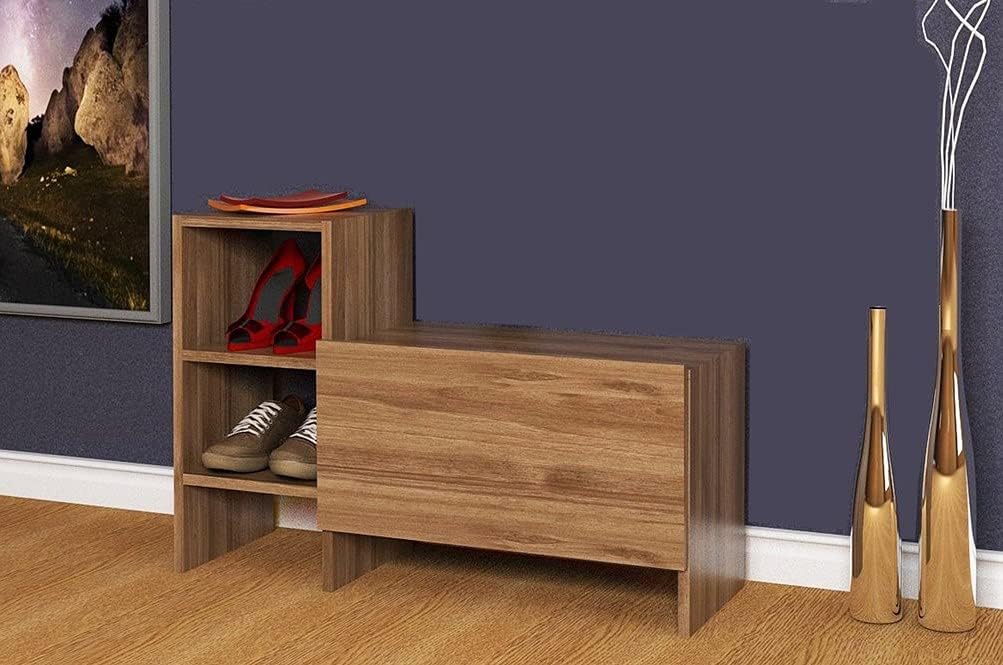 Ifurniture Modern Shoe Cabinet 3 shelves - White, 2725611875103