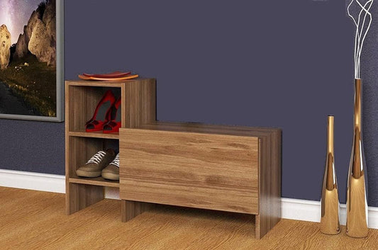 Ifurniture Modern Shoe Cabinet 3 shelves - White, 2725611875103