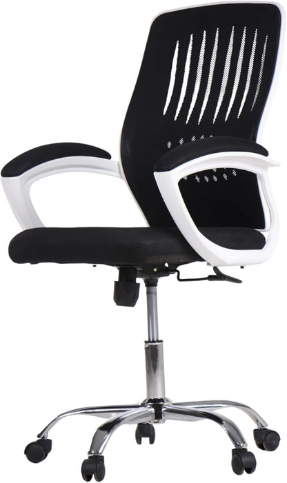 Meeting Room Office Chair with White Body and Metal Star - Dream Desk (Black)