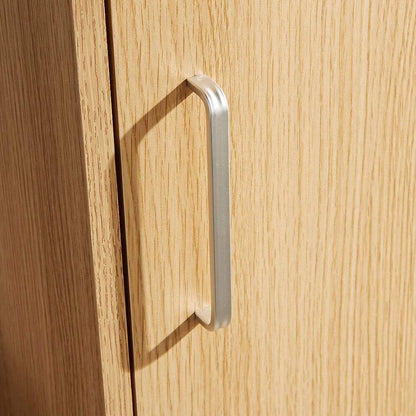Home Source Stratford Single Door Narrow Wardrobe with Clothes Hanging Rail Storage Shelf Organiser Furniture, Oak, Bedroom Unit