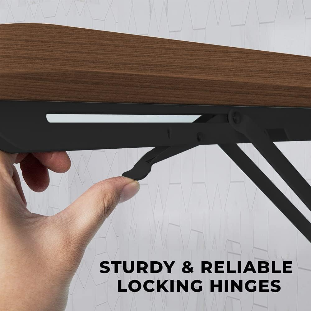 Home Gallery Wall mounted folding desk 60 x 40 cm brown x black