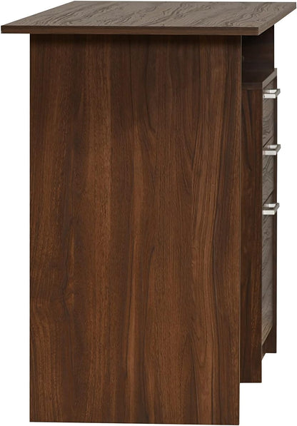 DeckUp Turrano Engineered Wood Study Table and Office Desk (Walnut, Matte Finish)