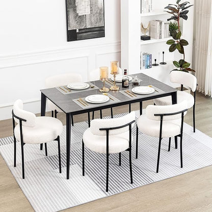 Generic Dining Share and Share for Kitchen Dining Room, Aflastred with all dining share and black legs, Curved with a modern dining chair, Side Share