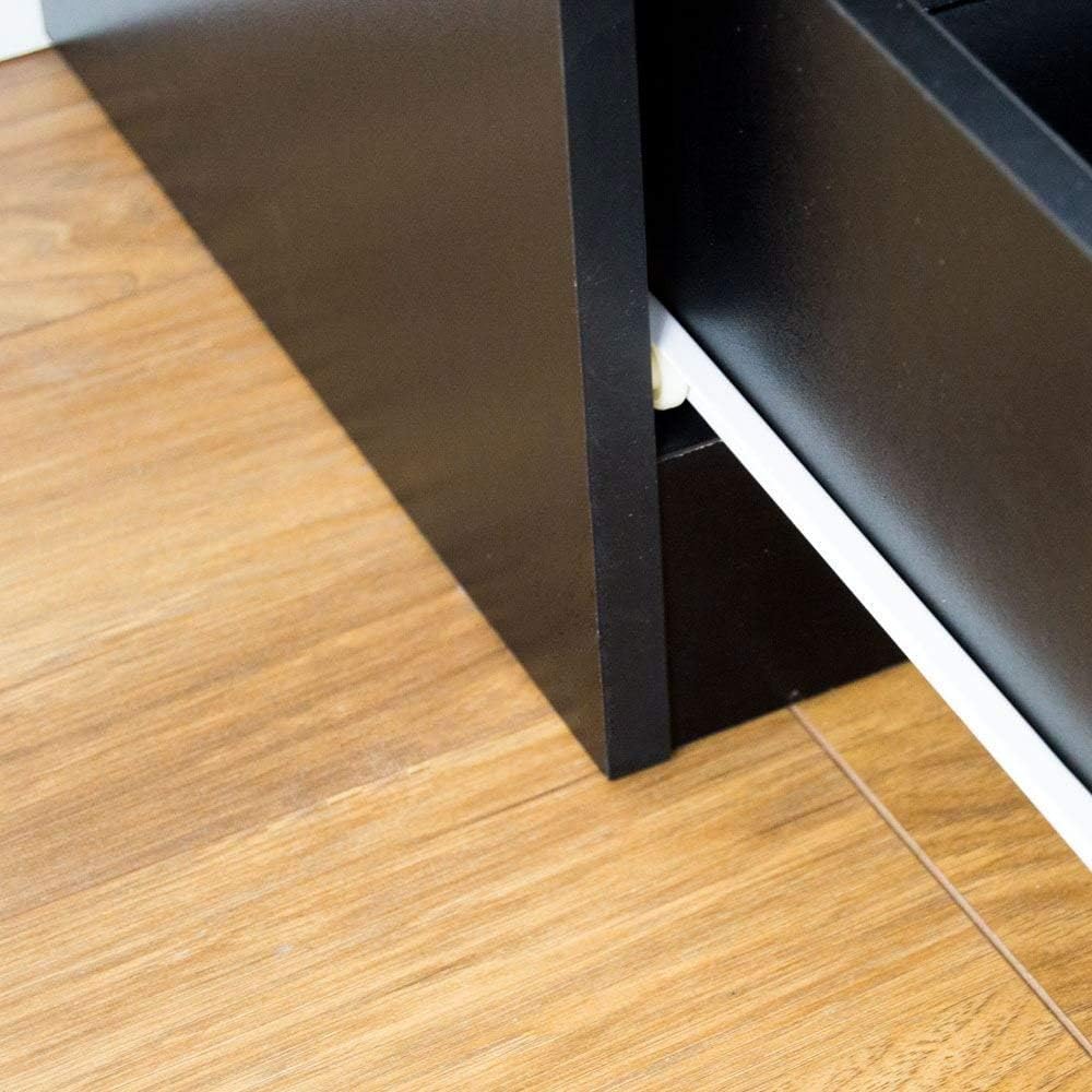Vida Designs Black Bedside Cabinet, 1 Drawer With Metal Handles and Runners, Unique Anti-Bowing Drawer Support, Riano Bedroom Furniture