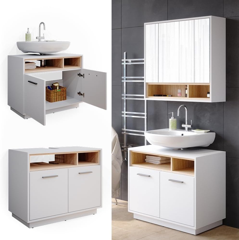 Vicco Beatrice Vanity Unit 80 cm White Sonoma