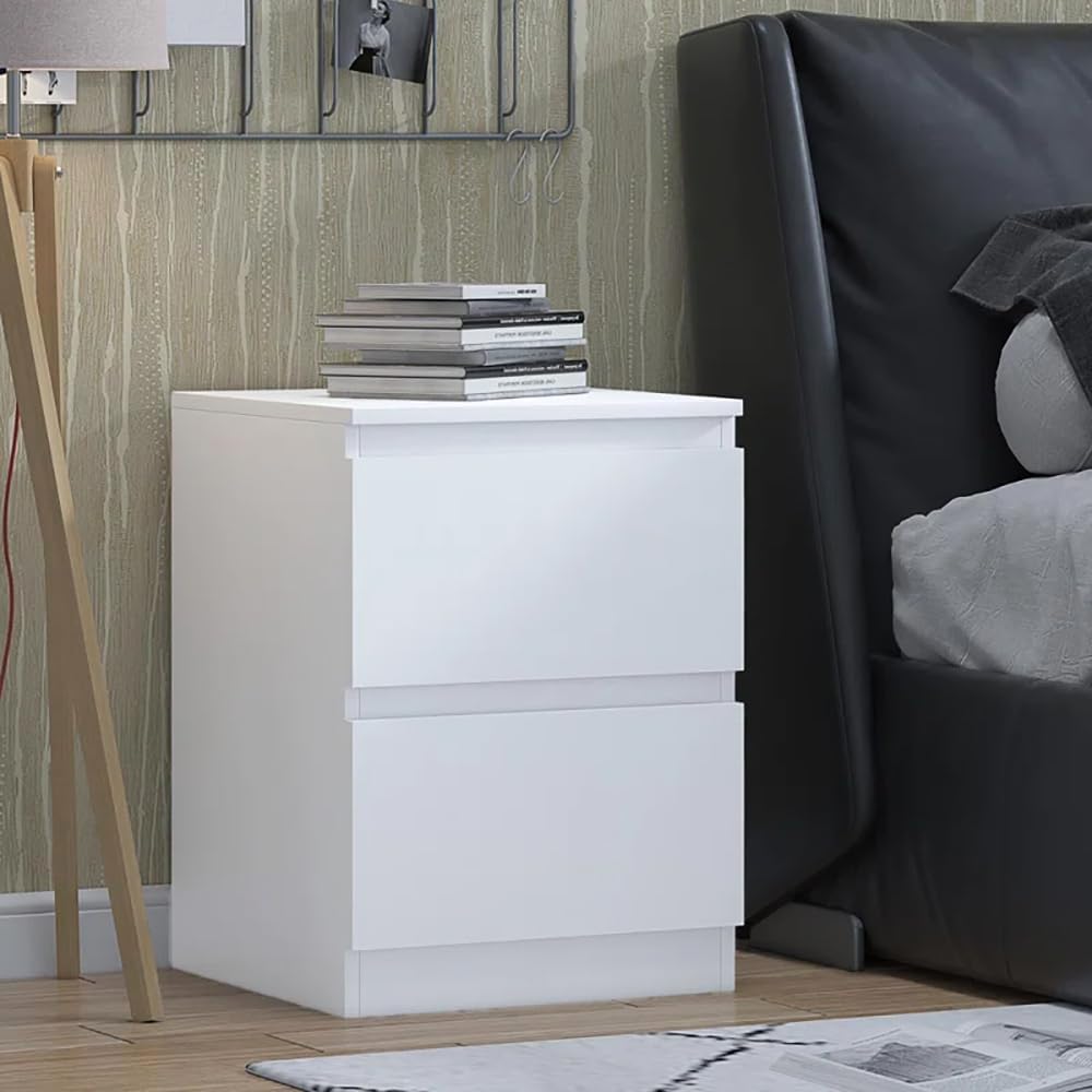 AnneFish Nightstand With 2 Drawers for Bedroom, Bedside table Small Night Stand with Drawers End Table Modern, Bedroom Accessories 40 * 40 * 50cm