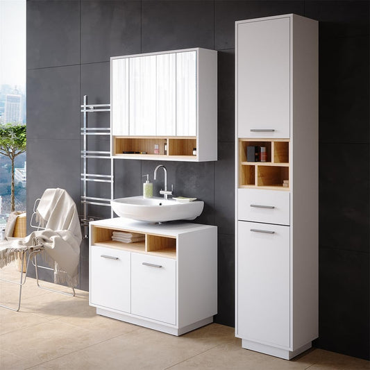 Vicco Beatrice Vanity Unit 80 cm White Sonoma