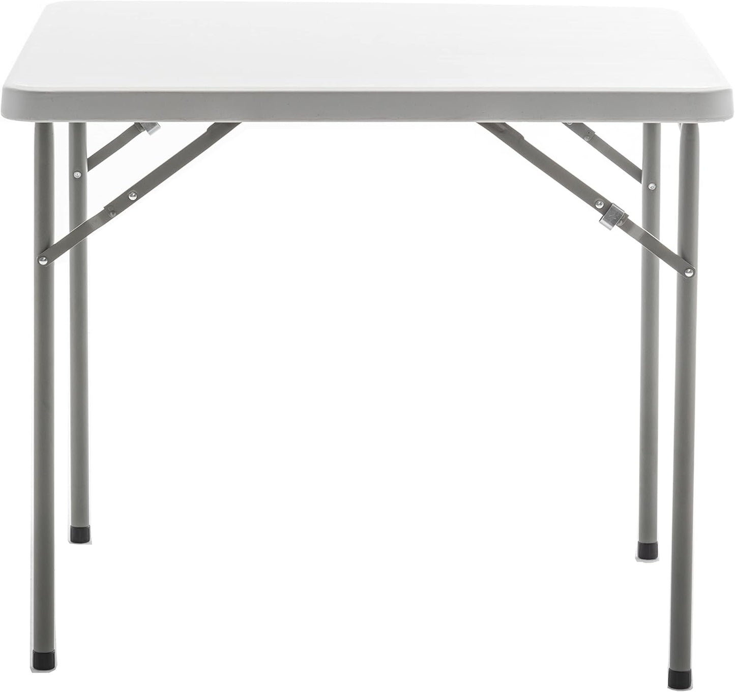 BTEXPERT 3-FT Square White Granite Plastic Folding Table Portable for Card Board Games Nights Gatherings Party Home Indoor Outdoor Lightweight Set of 2