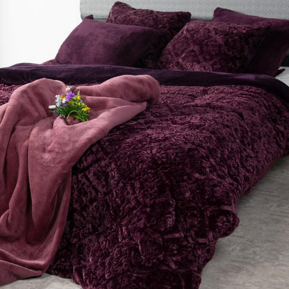 Family Bed - Family Bed Spanish Fur Comforter 3Pcs 220x240cm 655