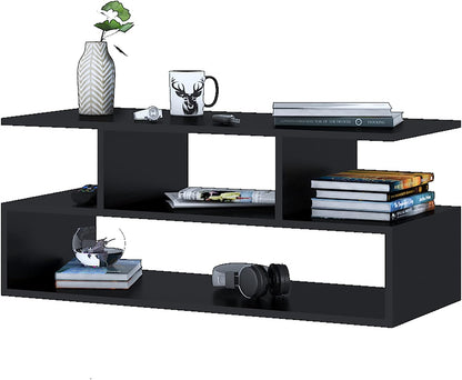 Klaxon Keelan Engineered Wood Coffee Table/Centre Table, Tea Table (Black)