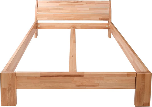 FurniFlex Alice Solid Beech Bed, 160 cm x 200 cm Size