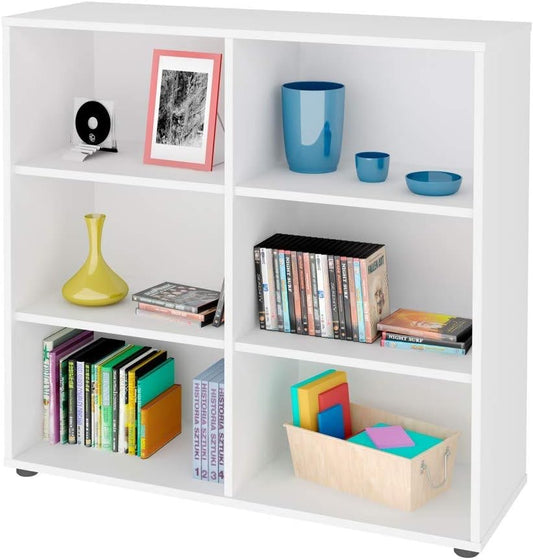 Artany Clean 864X812 Bookcase, White - W 86.4 cm x D 30 H 81.2 cm, 7899805408608, 1