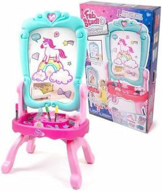 3-In-1 Fabstudio Vanity Easel For Kids - Pink/Blue