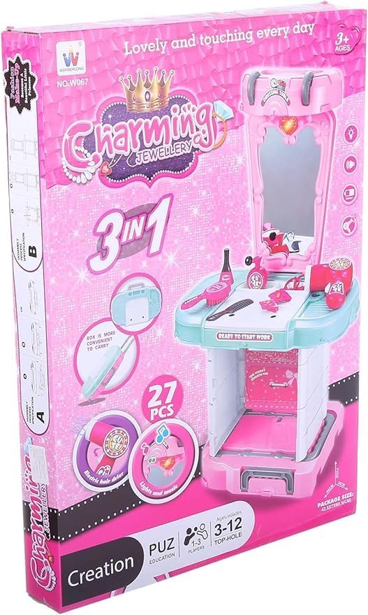 piano vanity Dressing table with piano and accessories for kids
