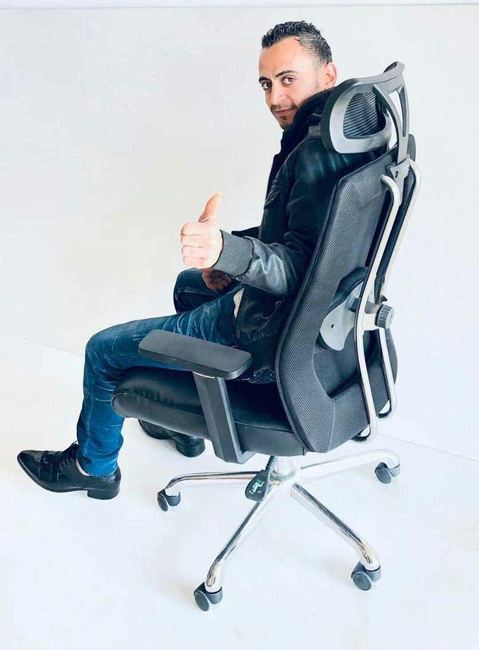 Kivik High-Back Black Mesh Chair, Adjustable Office Chair with Armrest