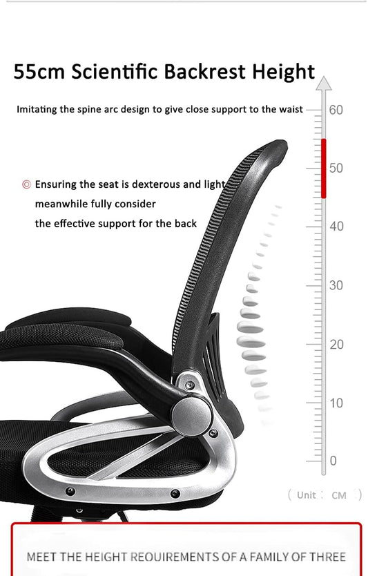KAYLEENDEER Ergonomic Office Chair, High-Back Reclining Chair, Comfortable Mesh Computer Chair,Cushion Lumbar Support, with Adjustable Swivel Rolling Gaming Chair (Grey)