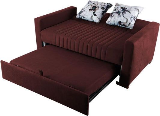 Aldora imza tow seater sofa bed_brown