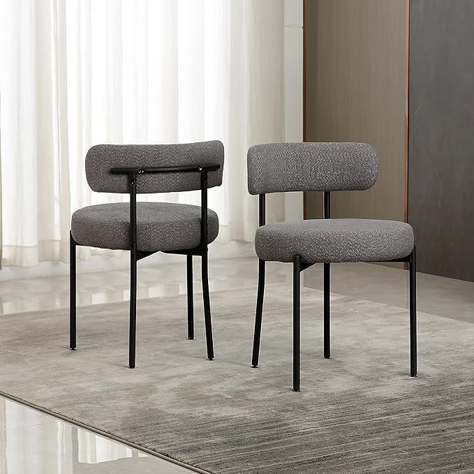 Generic Dining Share and Share for Kitchen Dining Room, Aflastred with all dining share and black legs, Curved with a modern dining chair, Side Share