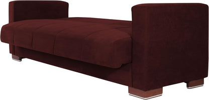 Aldora viola three seater sofa bed-dark red