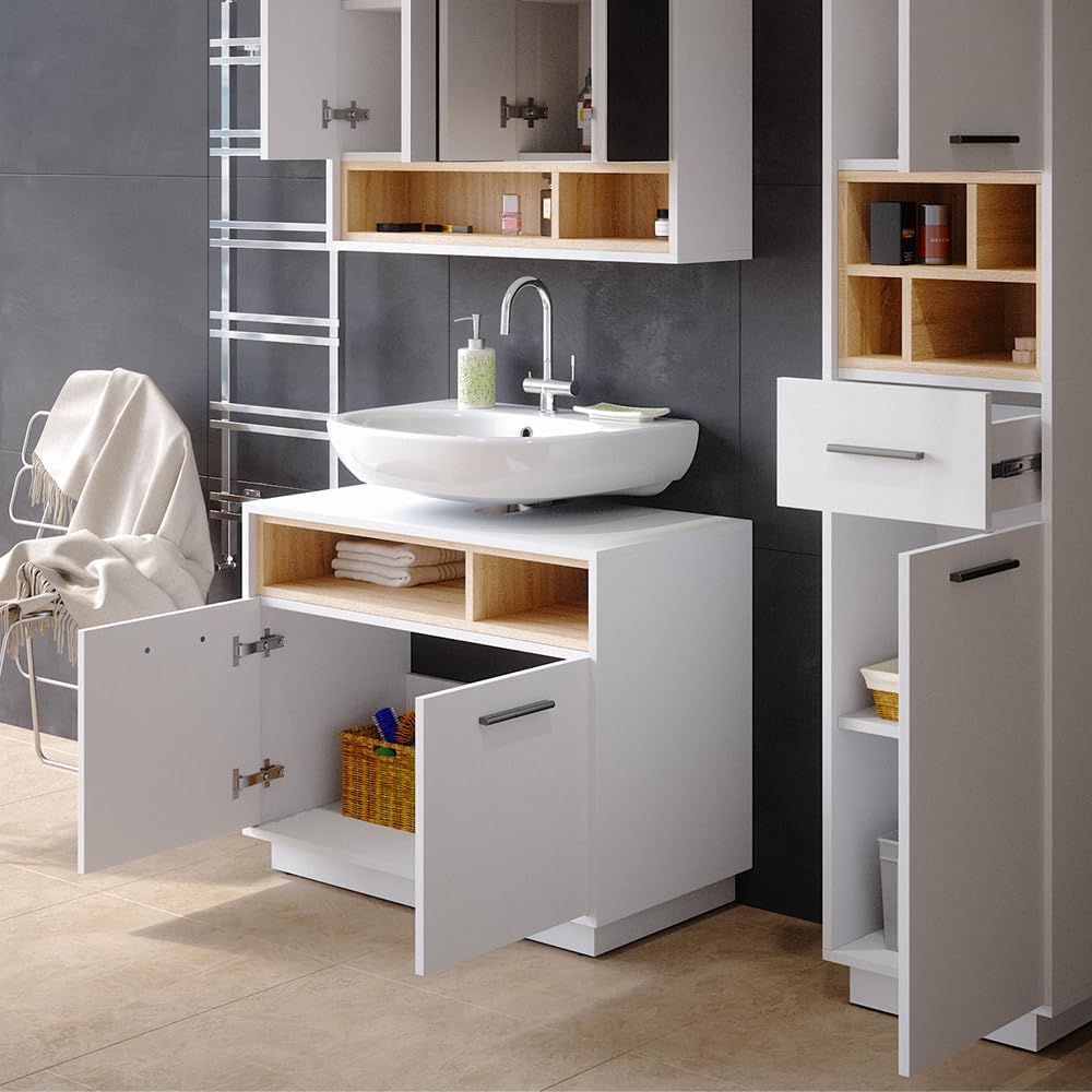 Vicco Beatrice Vanity Unit 80 cm White Sonoma