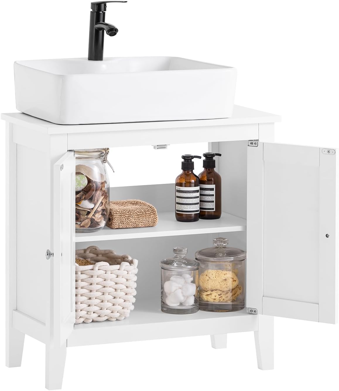 SoBuy FRG202-W Vanity Unit Bathroom Cabinet 60 x 62 x 30 cm White
