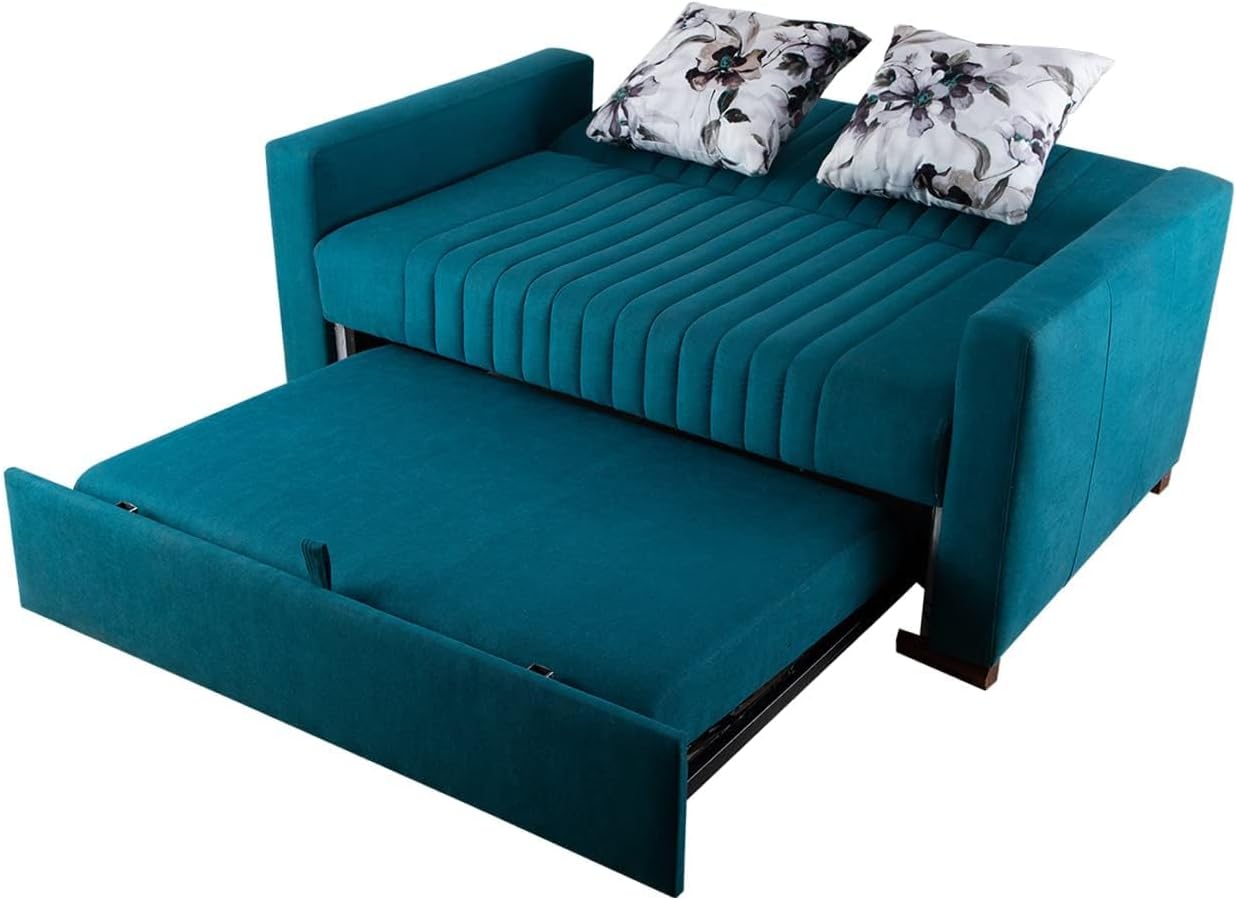 Aldora imza tow seater sofa bed_turcoaz