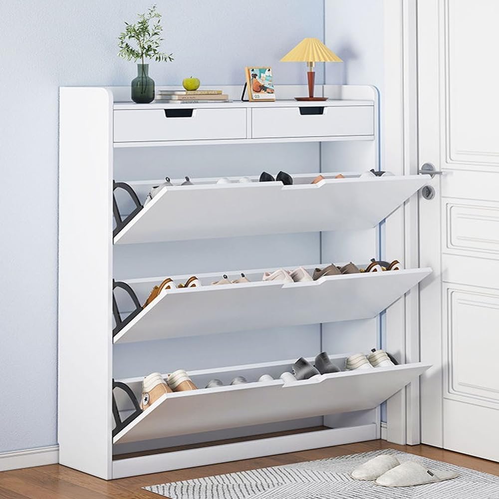C&C Home Modern Multi-level Shoe Cabinet Multi Purpose Entryway Shoes storage Rack 60x 17 x 125 cm