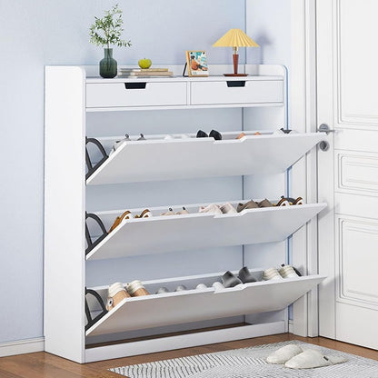 C&C Home Modern Multi-level Shoe Cabinet Multi Purpose Entryway Shoes storage Rack 60x 17 x 125 cm