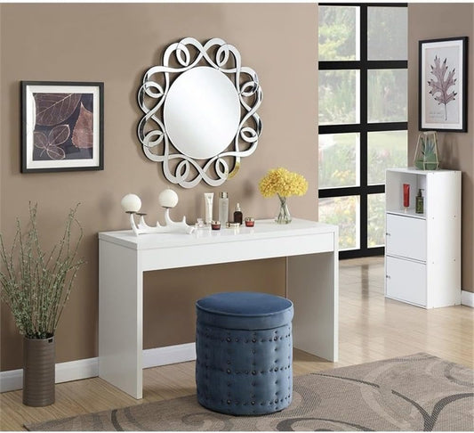 Convenience Concepts Northfield Console Table 48" - Contemporary Desk, Entryway, or Vanity Table for Hallway, Living Room, Office, White