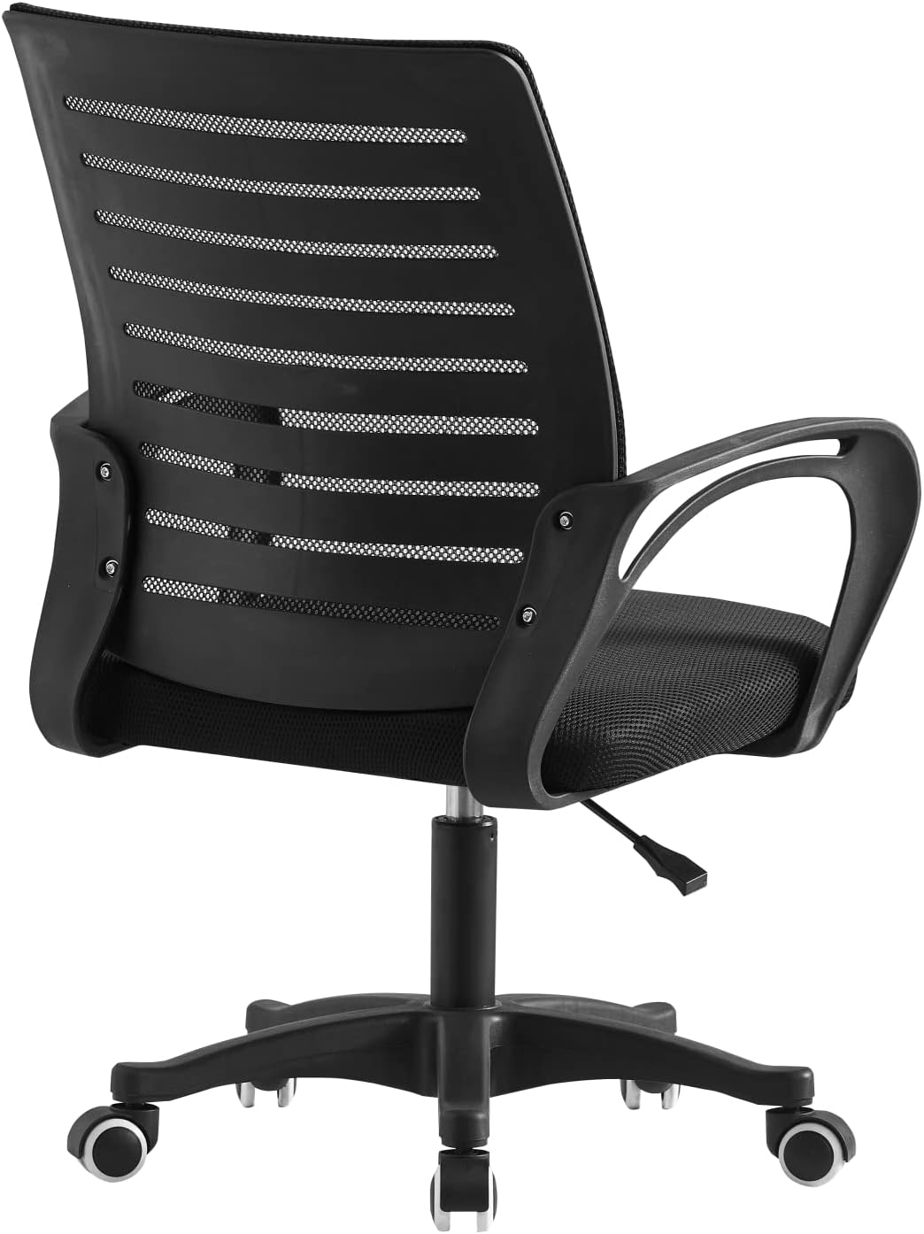 Jamiah Ergonomic Office Chair Adjustable Height Desk Chair Computer Swivel Chair Fabric Mesh Chair for Home Conference Office Furniture (Horizontal bar Black)