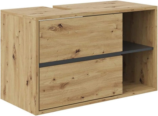 Vicco Viola Vanity Unit Hanging Bathroom Cabinet Anthracite Oak