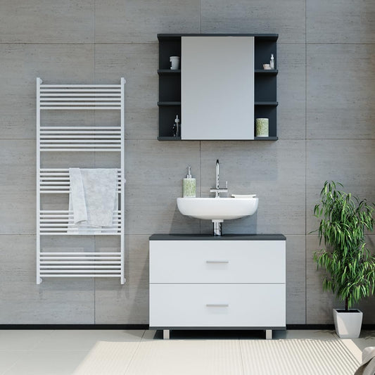 Vicco Ilias Vanity Unit 80 x 60.8 cm Anthracite/White