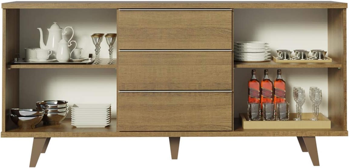 Madesa 3 Drawer & 2 Door Sideboard Buffet with Feet