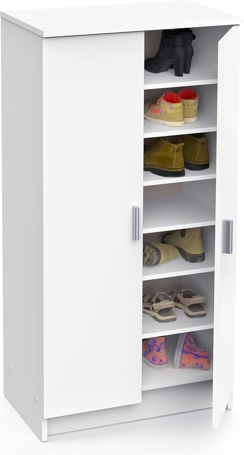 habeig Shoe Cabinet, Chest of Drawers, Cupboard, Wooden Cupboard, Shoe Rack, Hallway Cabinet, (White) Wardrobe, Bedroom