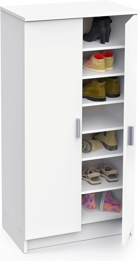 habeig Shoe Cabinet, Chest of Drawers, Cupboard, Wooden Cupboard, Shoe Rack, Hallway Cabinet, (White) Wardrobe, Bedroom