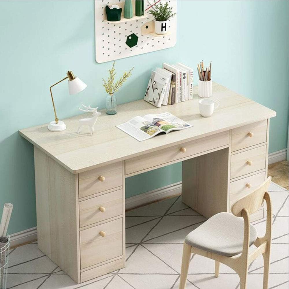 CYY Computer Desk,Home Office Desk Writing Desk Work Table With Storage Drawers Executive Large Storage Space,120 * 45 * 71CM Study Writing Desk Easy Assembly PC Laptop Notebook Workstations
