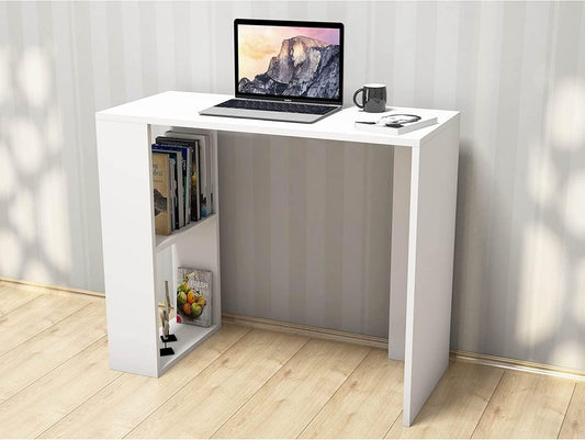 desk with racks - White