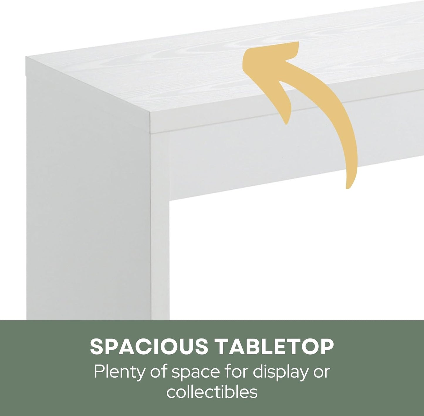 Convenience Concepts Northfield Console Table 48" - Contemporary Desk, Entryway, or Vanity Table for Hallway, Living Room, Office, White