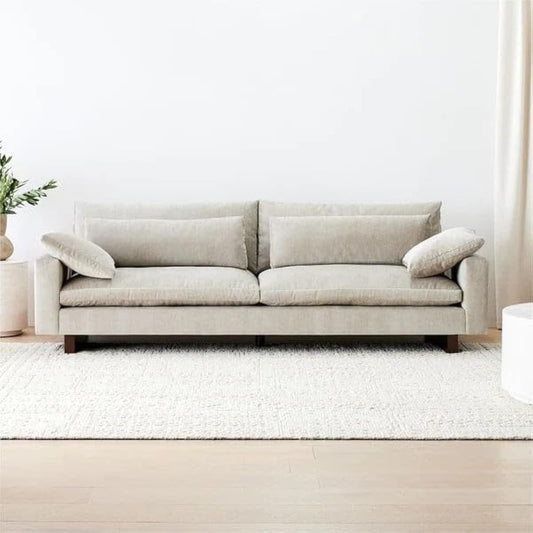 Manzelli Hippo Gardiner 2 Seats Sofa, Off White Hippo67